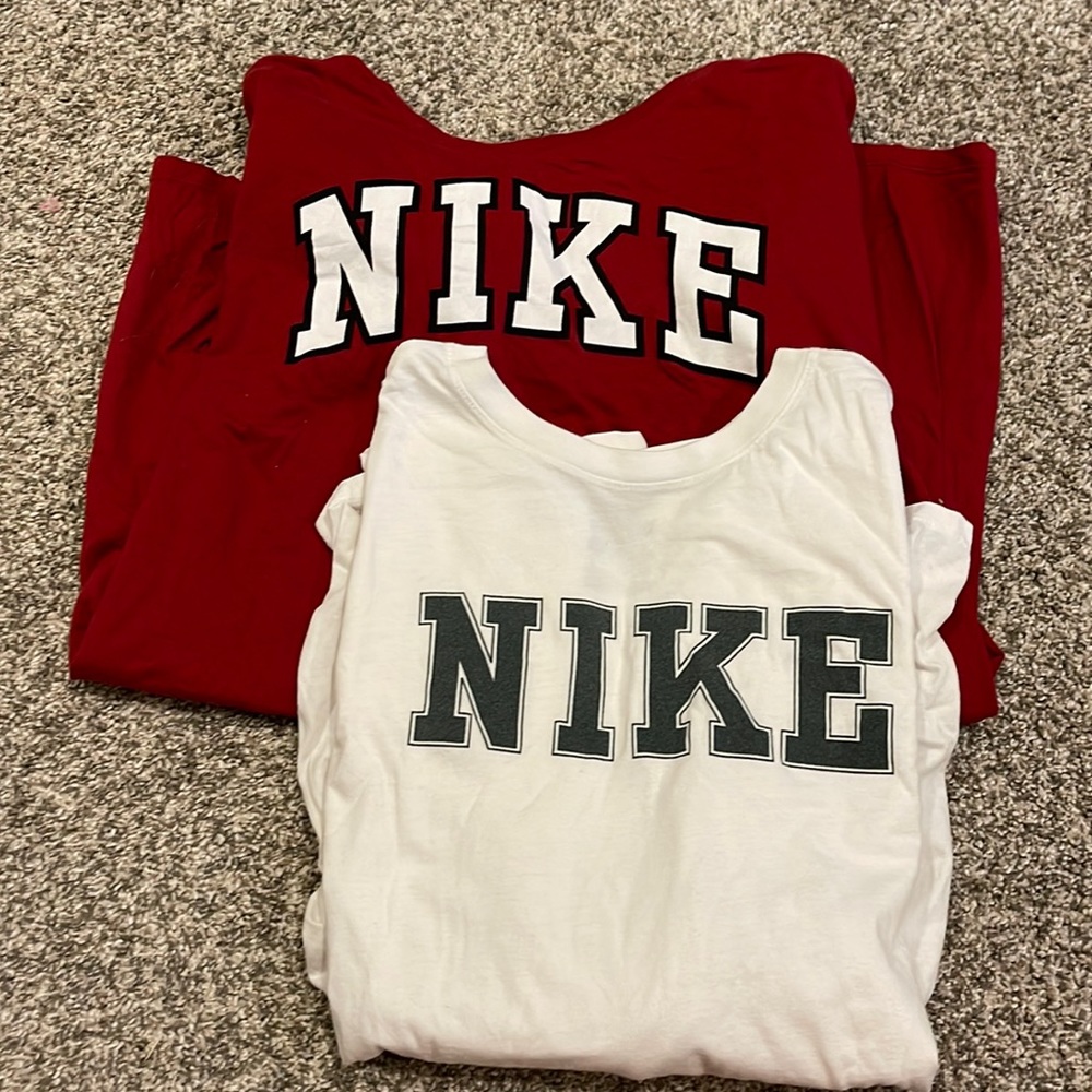 Two Nike Long sleeve Tees